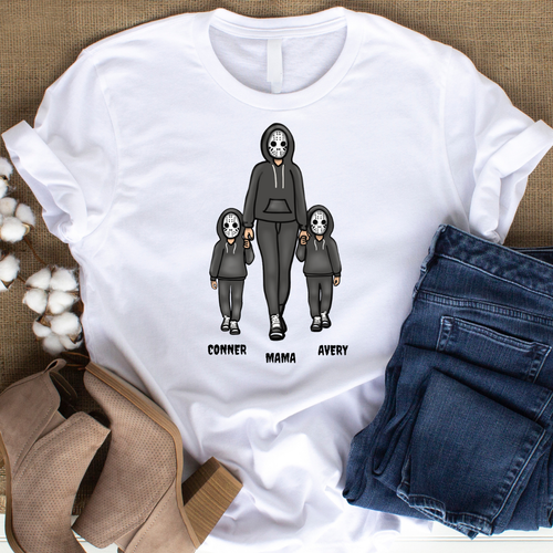Mom & Child Horror T-Shirt (personalized)