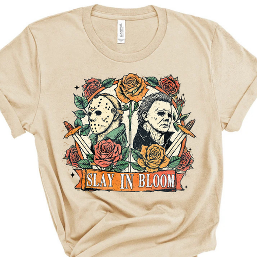 Slay in Bloom Horror T-Shirt