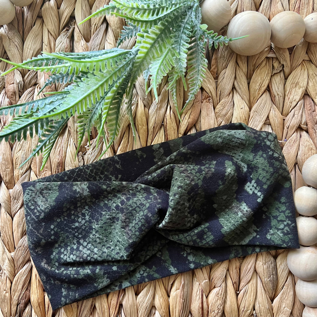 Dark Snake Twist Knot Turban Headband- Infant