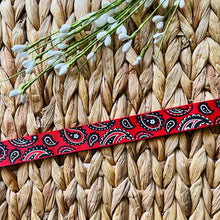 Load image into Gallery viewer, Red Paisley Non Slip Headband