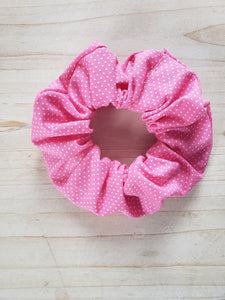 Polka Dot Scrunchie- Pink