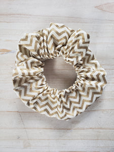 Chevron Scrunchie- Gold
