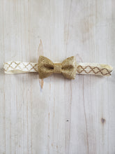 Load image into Gallery viewer, Gold Bow Headband