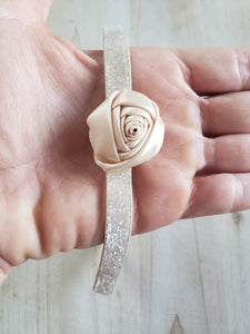 Petite Rose Headband- Natural