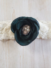 Load image into Gallery viewer, Floral Lace Headband- Green