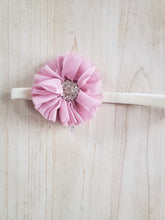 Load image into Gallery viewer, Mauve &amp; White Floral Headband