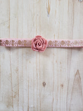 Load image into Gallery viewer, Infant Stretch Headband- Peach and Gold