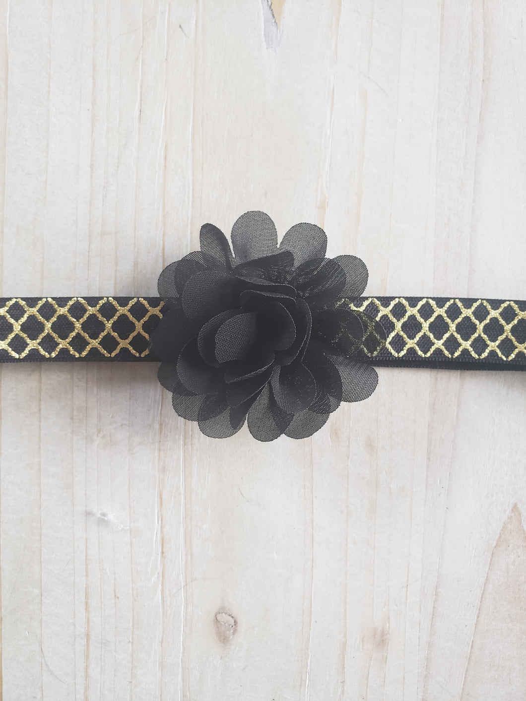 Baby Headband- Black Floral