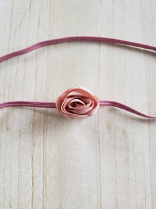 Delicate Stringed Peach Flower Headband