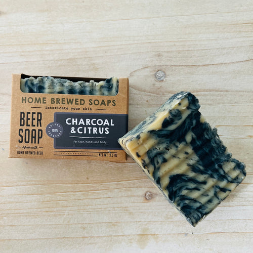 Activated Charcoal & Citrus Beer Soap