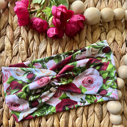Rose Twist Knot Turban Headband