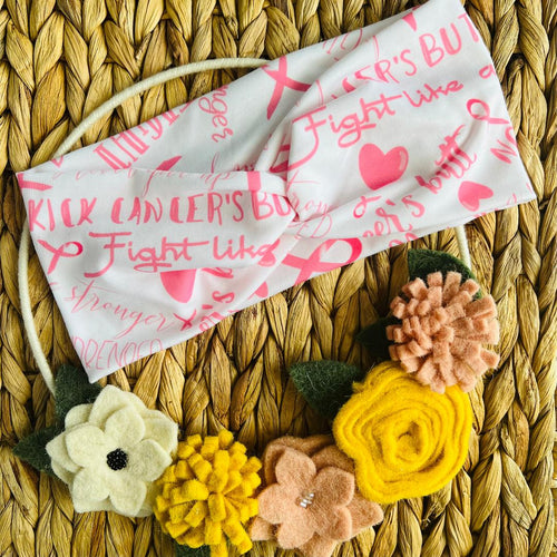 Breast Cancer Twist Knot Headband