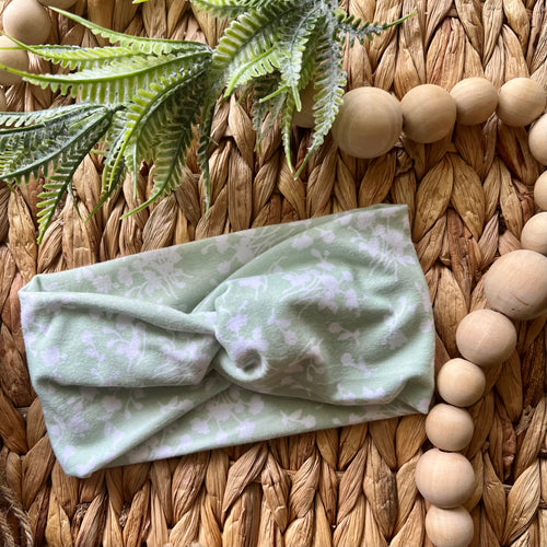 Pale Mint Twist Knot Turban Headband