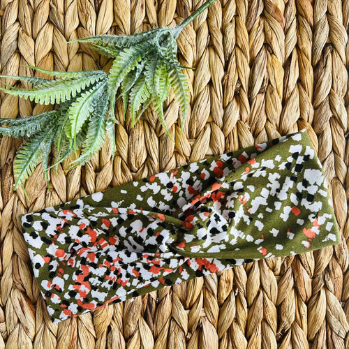 Twist-Knot Multi Colored Snakeskin Headband- Adult
