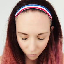 Load image into Gallery viewer, Red White &amp; Blue Non-Slip Headband