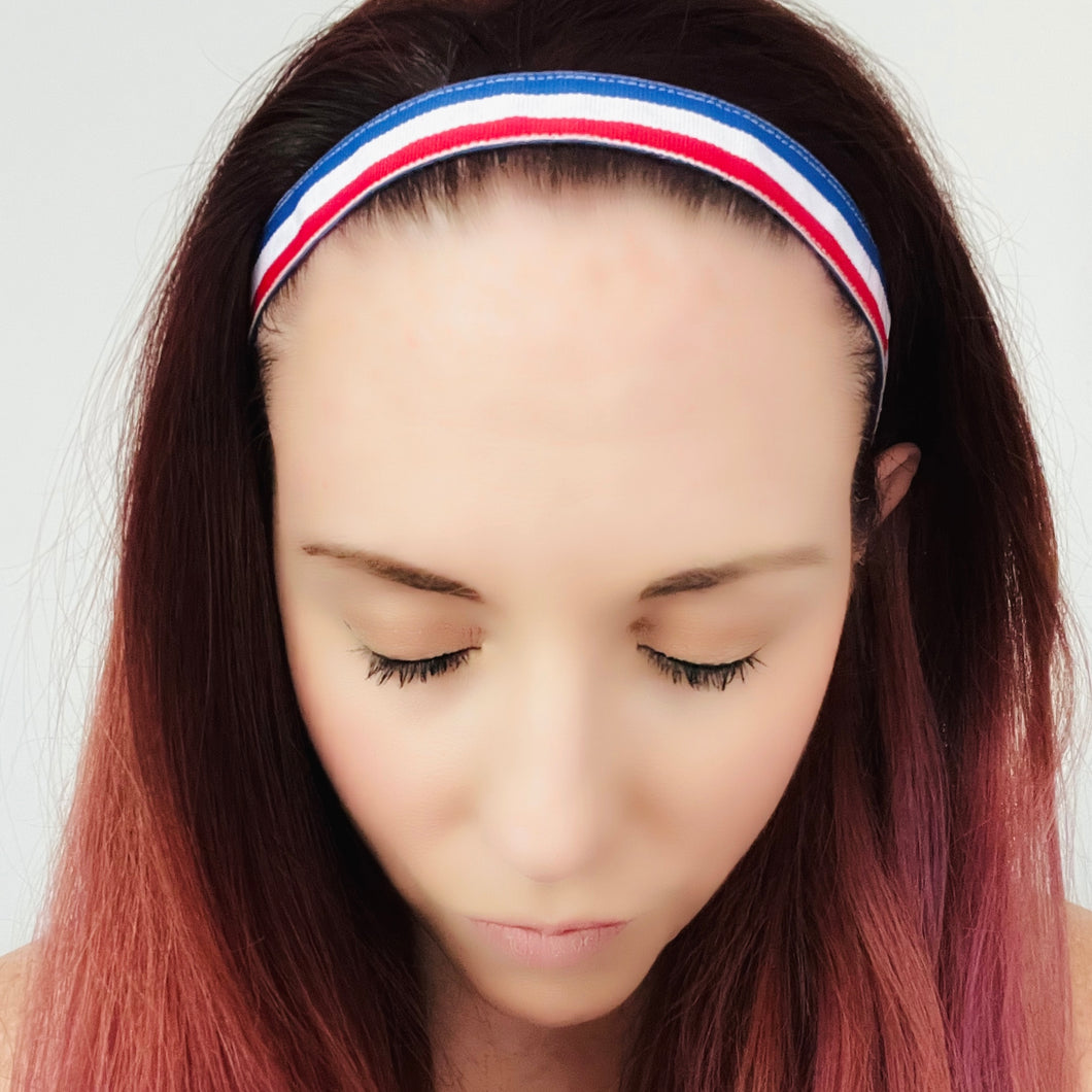 Red White & Blue Non-Slip Headband