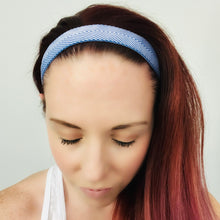 Load image into Gallery viewer, Blue Chevron Non-Slip Headband