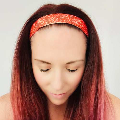 Wild Orange Non-Velvet Slip Headband