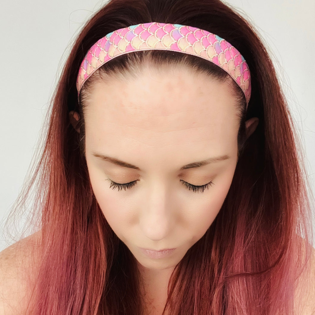 Peach Mermaid Non-Slip Headband