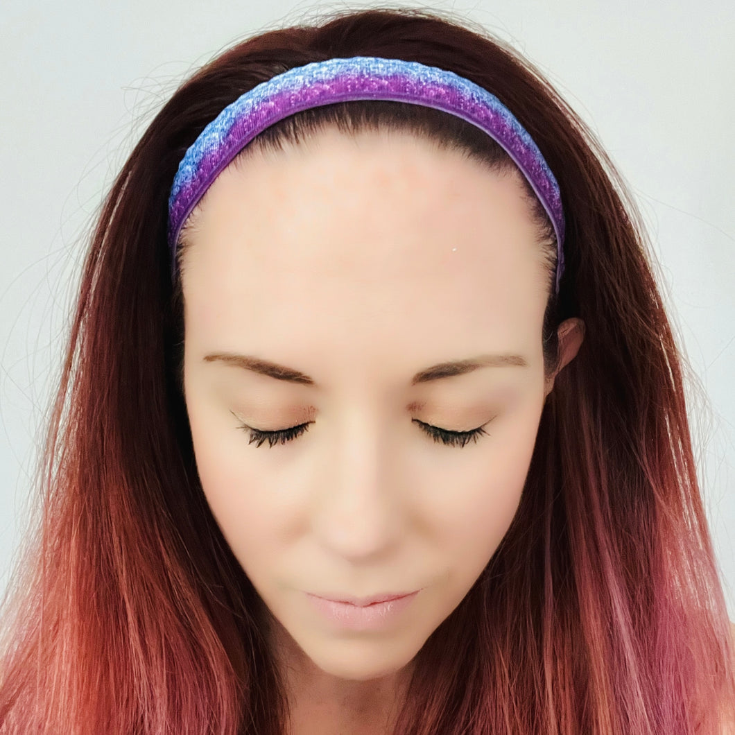 Purple & Blue Wave None-Slip Headband