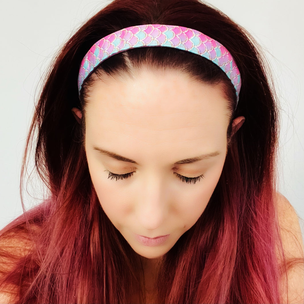 Pink Mermaid Non-Slip Velvet Headband